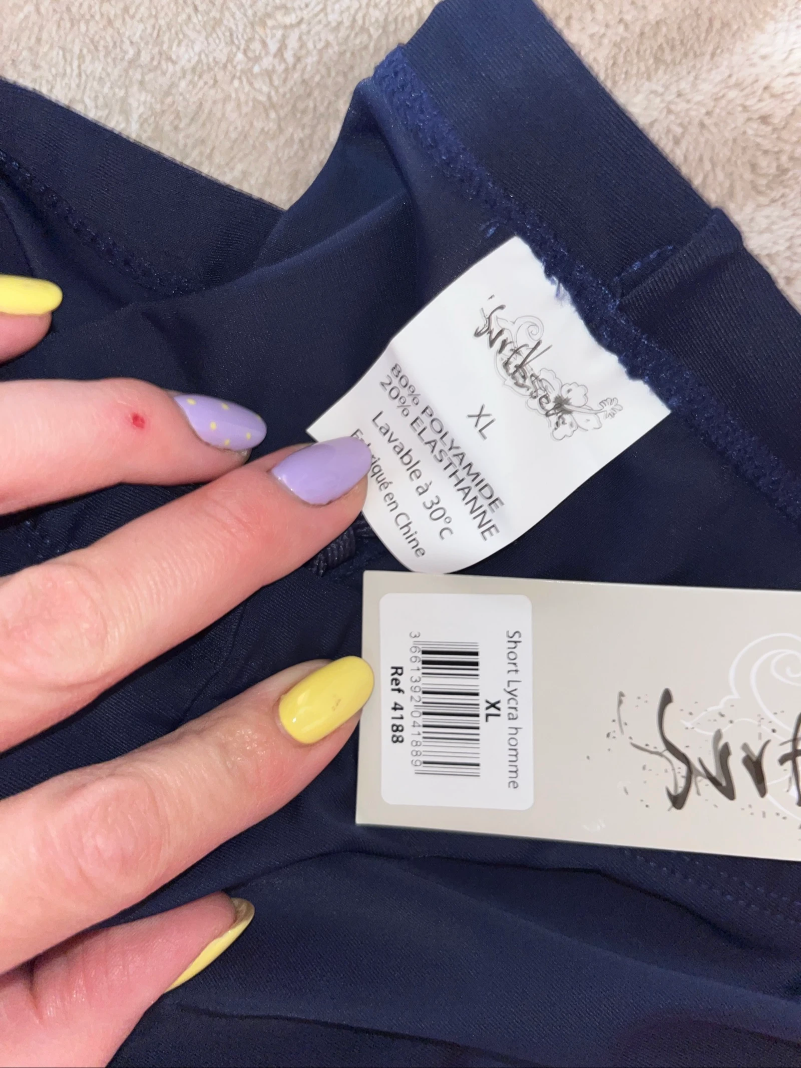Heren badstof badbroek maat XL blauw nieuw – photo 3